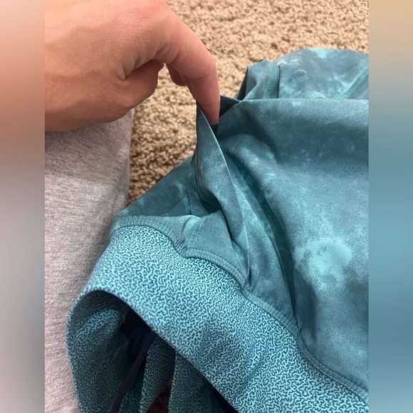 MENS LULULEMON T.H.E SHORTS H2O AQUA BLUE TIE-DYE LINED PULLON DRAWSTRING - Picture 12 of 13